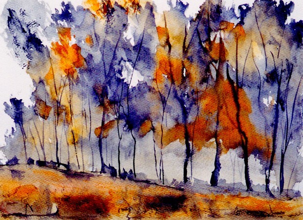 Original Autumn Watercolor